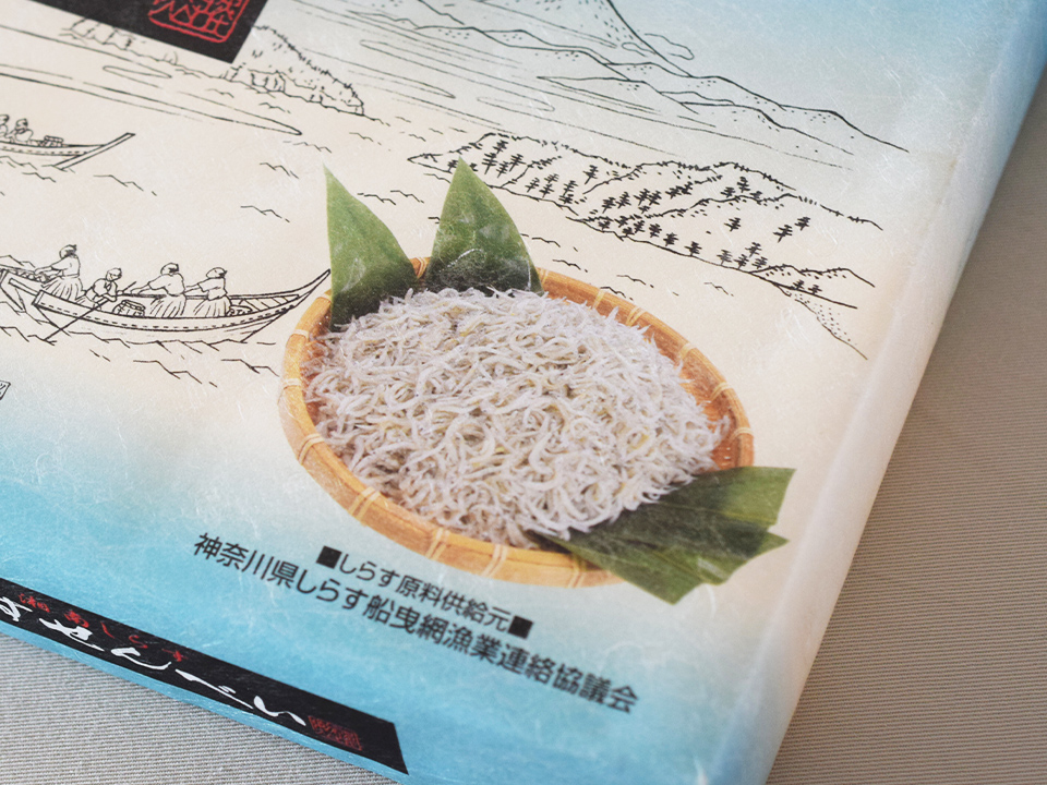 パッケージに載っている「湘南しらす」の写真