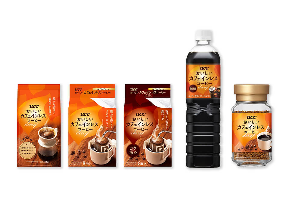 「UCC おいしいカフェインレスコーヒー」オンラインショップへのリンク画像